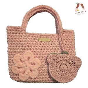 The "Essential" Crochet Clutch Bag/PinkyToes, W/Earbud pouch, HandmadeByMe,